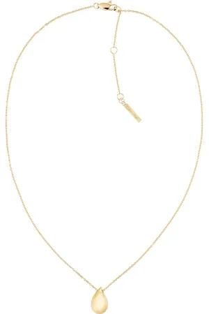Calvin Klein Pozlacený náhrdelník z oceli Tear Drop Sculptured Drops 35000084