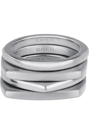 Breil Moderní sada ocelových prstenů New Tetra TJ301 54 mm