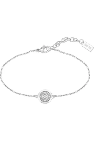 HUGO BOSS Nádherný ocelový náramek s krystaly Medallion 1580299