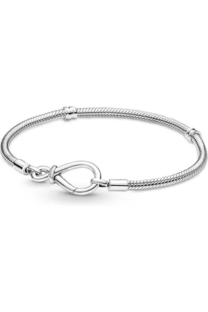 PANDORA Nadčasový stříbrný náramek Uzel nekonečna 590792C00 19 cm