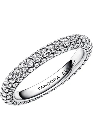 PANDORA Třpytivý stříbrný prsten se zirkony Timeless 192627C01 52 mm