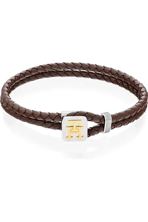 Tommy Hilfiger Slušivý kožený náramek Monogram 2790532