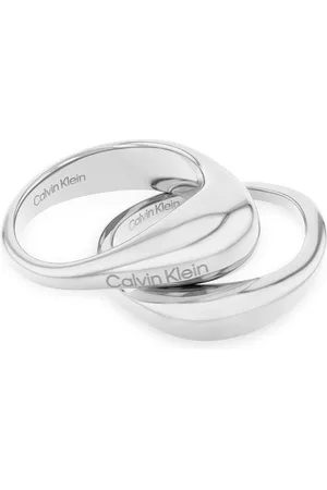 Calvin Klein Stylová souprava ocelových prstenů Elongated Drops 35000447 52 mm