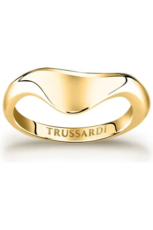 Trussardi Moderní pozlacený prsten z oceli T-Design TJAXA07 52 mm
