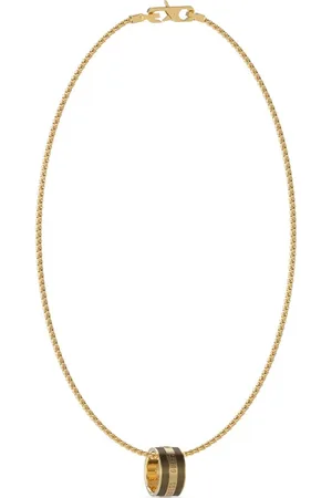 Guess Stylový pozlacený náhrdelník pro muže Legacy JUMN03208JWYGBKT/U