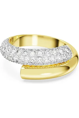 Swarovski Blyštivý pozlacený prsten Dextera 56688 50 mm