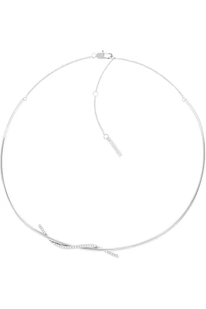 Calvin Klein Slušivý ocelový náhrdelník s krystaly Crystallized Weave 35000510
