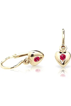 Cutie Jewellery Zlaté dětské náušnice C1556-10-X-1 červená