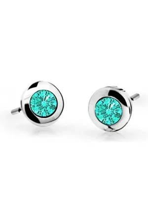 Cutie Jewellery Dětské náušnice z bílého zlata C1537-30-X-2 světle zelená
