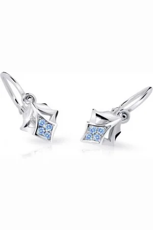 Cutie Jewellery Dětské náušnice z bílého zlata C2220-10-X-2 světle modrá