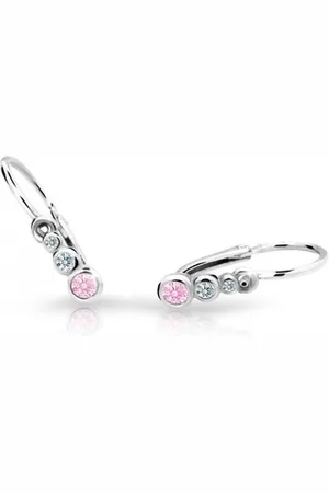 Cutie Jewellery Dětské náušnice z bílého zlata C2255-10-X-2 růžová