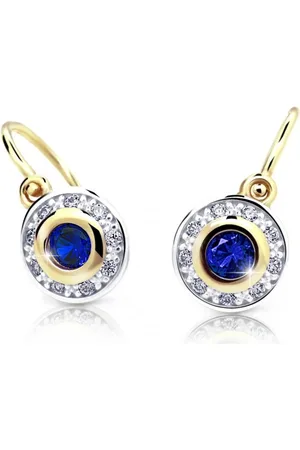 Cutie Jewellery Třpytivé dětské bicolor náušnice C2400-10-X-1 modrá