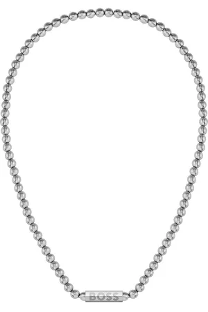 HUGO BOSS Ocelový náhrdelník s korálky Sphere 1580656