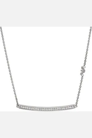 Emporio Armani Blyštivý stříbrný náhrdelník se zirkony EG3591040