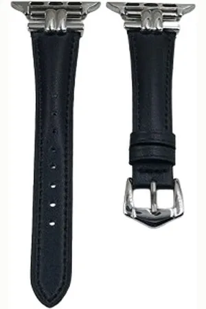 4wrist Kožený řemínek pro Apple Watch 38/40/41 mm - Black
