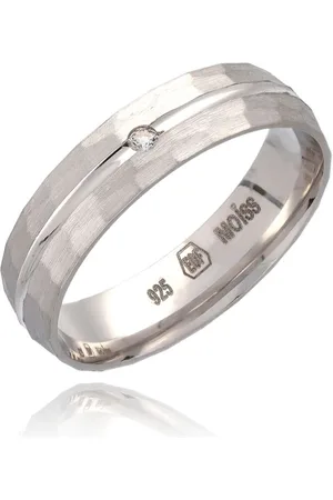 MOISS Snubní stříbrný prsten s čirým zirkonem RL000044-P 48 mm
