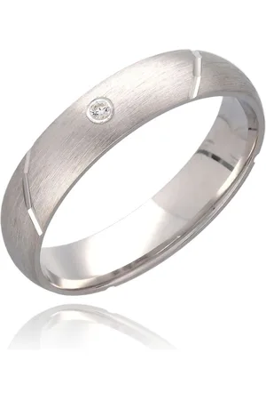 MOISS Broušený stříbrný prsten s čirým zirkonem RL000161-P 48 mm