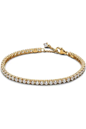 PANDORA Půvabný pozlacený náramek se zirkony Timeless Shine 561469C01 18 cm
