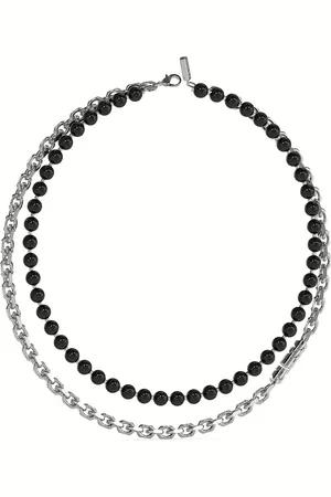 Guess Dvojitý pánský náhrdelník Edgy Styles JUMN04050JWSTBKT/U