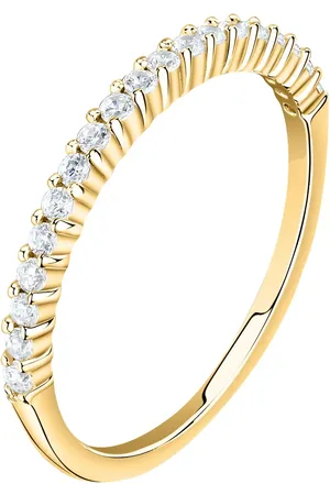 La Petite Story Elegantní pozlacený prsten se zirkony Silver LPS03AWV110 52 mm