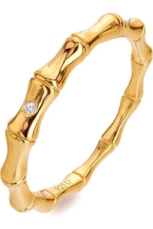 Hot Diamonds Minimalistický pozlacený prsten s diamantem Golden Edit Hope DR298 55 mm