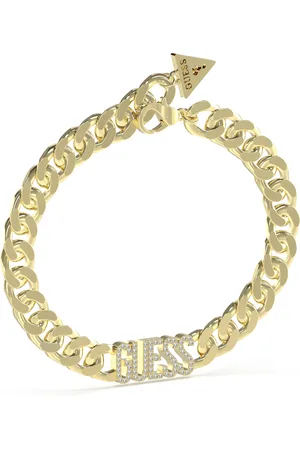 Guess Nadčasový pozlacený náramek Arm Party JUBB04222JWYG 18,5 cm