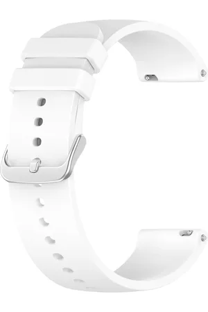 4wrist Univerzální silikonový řemínek se stříbrnou sponou 22 mm - White