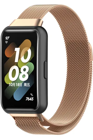 4wrist Milánský tah s magnetickým zapínáním pro Huawei Watch Band 7 - Rose Gold