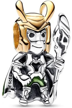 PANDORA Originální bicolor přívěsek Loki Marvel 762764C01