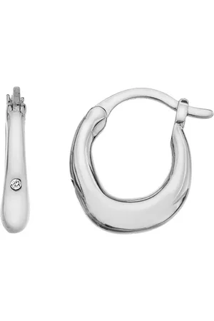 Hot Diamonds Stříbrné náušnice s diamanty Huggies DE693