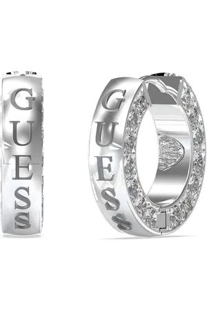Guess Módní ocelové kruhy s krystaly Circle Lights JUBE03160JWRHT/U