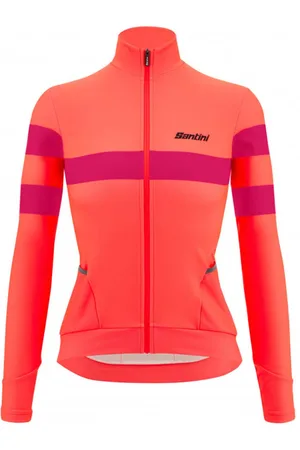 Santini Cyklistický dres s dlouhým rukávem zimní - CORAL BENGAL LADY