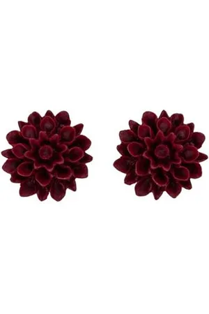 Horsefeathers Flowerski náušnice - red wine
