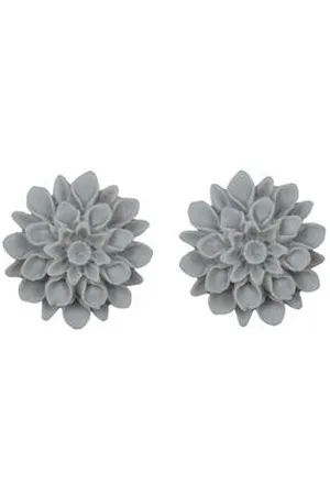 Horsefeathers Flowerski náušnice - silver grey