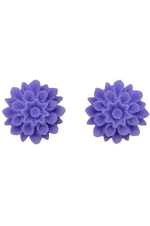 Horsefeathers Flowerski náušnice - violet