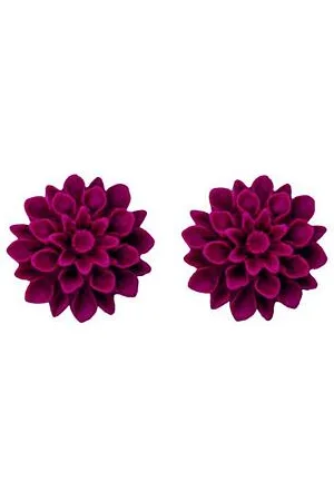 Horsefeathers Flowerski náušnice - french bordo