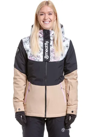 MEATFLY Dámská snb & ski bunda kirsten /béžová/bílá xs