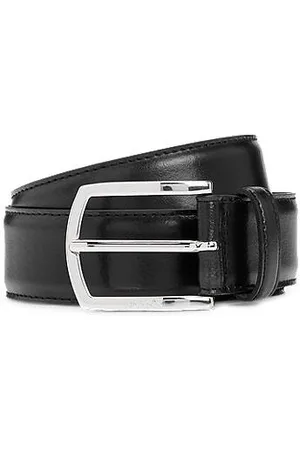 HUGO BOSS Italian-leather belt with branded buckle and full lining