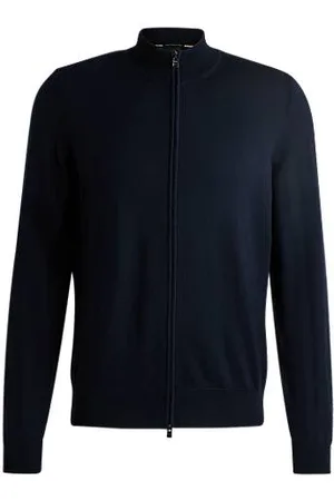 HUGO BOSS Virgin-wool cardigan in a regular fit