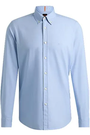 HUGO BOSS Regular-fit shirt in cotton with button-down collar