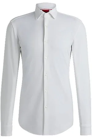 HUGO BOSS Slim-fit shirt in performance-stretch jersey