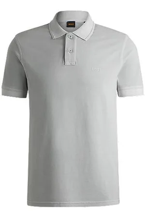 HUGO BOSS Cotton-piqué polo shirt with logo print