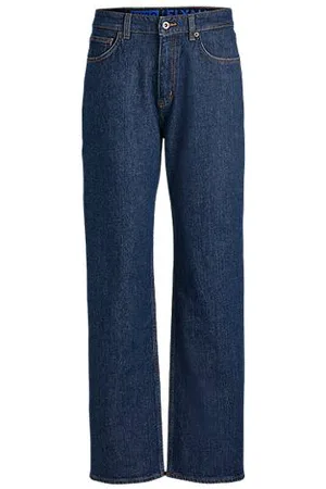 HUGO BOSS Blue salt-and-pepper jeans in comfort-stretch denim