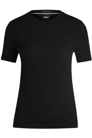 HUGO BOSS Knit t-shirt in merino wool