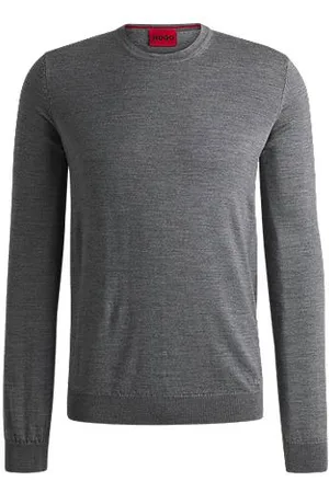 HUGO BOSS Virgin-wool sweater with embroidered logo
