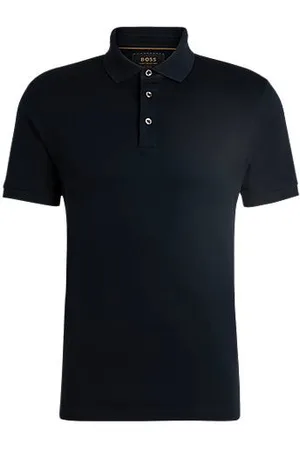 HUGO BOSS Regular-fit polo shirt in mercerised Italian cotton