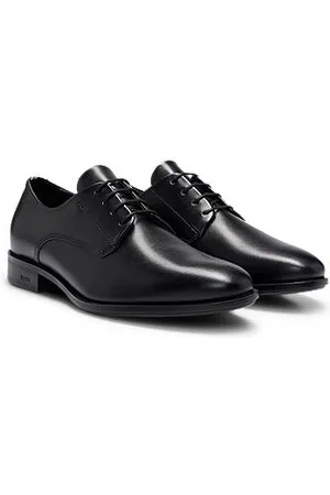HUGO BOSS Leather Derby shoes with signature trims