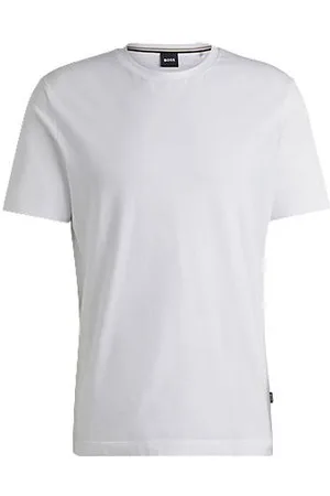 HUGO BOSS Regular-fit T-shirt in cotton jersey with ribbed collar