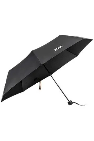 HUGO BOSS Mini umbrella with signature-stripe closing strap