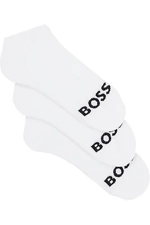 HUGO BOSS Three-pack of ankle-length socks with contrast logos